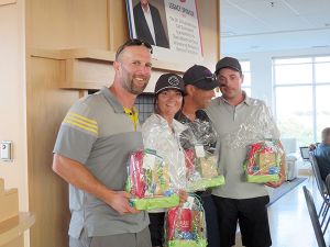 lh golf42 banquet. the overall mixed team winners